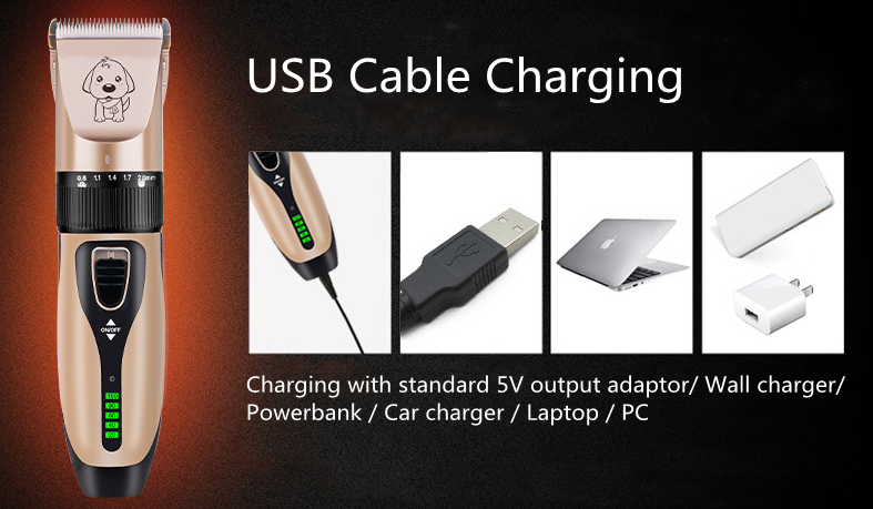C28 usb draadloze huisdierentondeuse