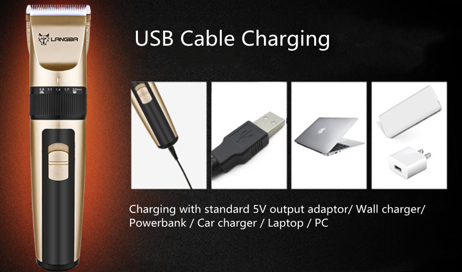 P65 usb draadloze huisdierentondeuse